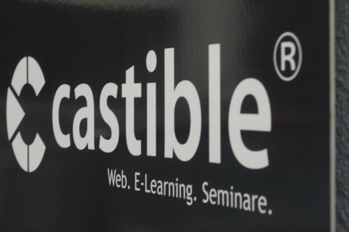 Firmenschild castible® Web. E-Learning. Seminare.